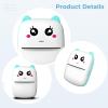 yeeplant Inkless Portable Printer for Students, Wireless Cat Face Printer, Includes USB Cable and Thermal Paper, Blue view 2