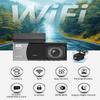 3 Channel 4K WiFi Dash Cam, 4K+1080P+1080P Front Inside and Rear, Triple Dash Camera with 32GB Card, APP Control, G-Sensor, 24 Hours Parking Mode, Loop Recording, Night Vision view 2