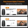 TV Antenna Indoor, Smart Antenna 600+ Miles Coverage Range, HD TV Antenna for Local Channels, Support 4K 1080P, Includes Signal Amplifier & 18ft Coaxial Cable, Support All TV. view 3