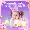 KinYiLO Bunny Night Light for Kids, 3 Level Dimmable Rabbit Nursery Nightlight, 1200mAh Soft Silicone Bedside Touch Lamps, Cute Rechargeable Easter Bunny Gifts for Baby Toddler Girls Boys Room Decor view 2