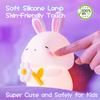 KinYiLO Bunny Night Light for Kids, 3 Level Dimmable Rabbit Nursery Nightlight, 1200mAh Soft Silicone Bedside Touch Lamps, Cute Rechargeable Easter Bunny Gifts for Baby Toddler Girls Boys Room Decor view 4