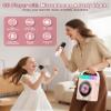 Portable Bluetooth CD Player with Dual Karaoke Microphones & LED Lights, 4000mAh Rechargeable CD Player with Speakers, USB/TF/AUX Music Player, Kids Karaoke Machine for Home, Outdoor, Parties (Pink) view 2