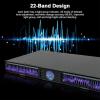 22-band digital audio equalizer, stereo graphic equalizer with 10 preset effects, low/mid/treble adjustment and noise reduction,for studio and home audio adjustment view 2