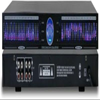 Professional 22-band stereo graphic equalizer, two channels, with 10 preset effects and noise reduction, for HiFi home audio and recording studios
