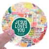 110Pcs Jesus Loves You Stickers Inspirational Christian Stickers for Adults Teens Religious Sticker for Water Bottle Laptop Cards Party Supply Sunday Church Christian Easter Gifts (Jesus Loves You) view 4