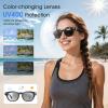 EpochTec 8MP Camera Glasses, AI Smart Glasses with Real-Time Translation & Object Analysis | HD 1200P 4K Video Recording Sunglasses (Color-change Lense) view 4