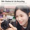 Godox IT20 C IT20C Mini Camera Flash for Canon, TTL Godox Flash,700+ Full Power,1.5s Recycle Time,USB-C Charging, with Magnetic Diffuser & Filter -Black view 3