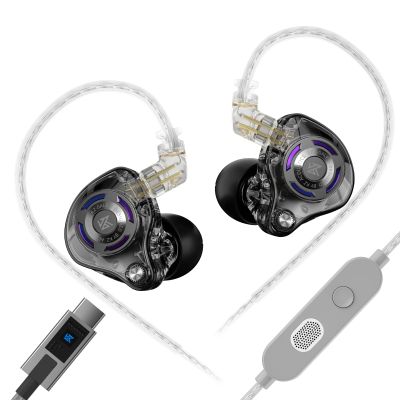 KZA COUSTICS KZ Gale in-Ear Monitor Headphones Gaming with Dual Mic, Wide Frequency Response, Super-Linear Driver, Fit for Gaming and Music, Type-C with EQ Adjuster