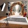 10 x 8 ft Christmas Backdrop Xmas Arch Tree Wonderland Snowy Forest Glitter Dreamy Background Winter Holiday Children Adults Party Baby Shower Decoration Photos Banner Props view 4