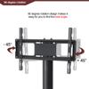 35.4 inch Black Multi-Function TV Stand Height Adjustable Bracket Swivel 3-Tier for 32-65 INCH TVS Height and Angle Adjustable Multi Function Tempered Glass Metal Frame for Multiple Media Devices view 3