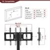 35.4 inch Black Multi-Function TV Stand Height Adjustable Bracket Swivel 3-Tier for 32-65 INCH TVS Height and Angle Adjustable Multi Function Tempered Glass Metal Frame for Multiple Media Devices view 4