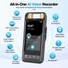 AI Voice Recorder with Playback & Touchscreen  64GB Digital Voice Recorder, Transcribe/Translate/Summarize 134 Languages, Noise Cancellation for Meetings, Lectures, Interviews (Black) view 2