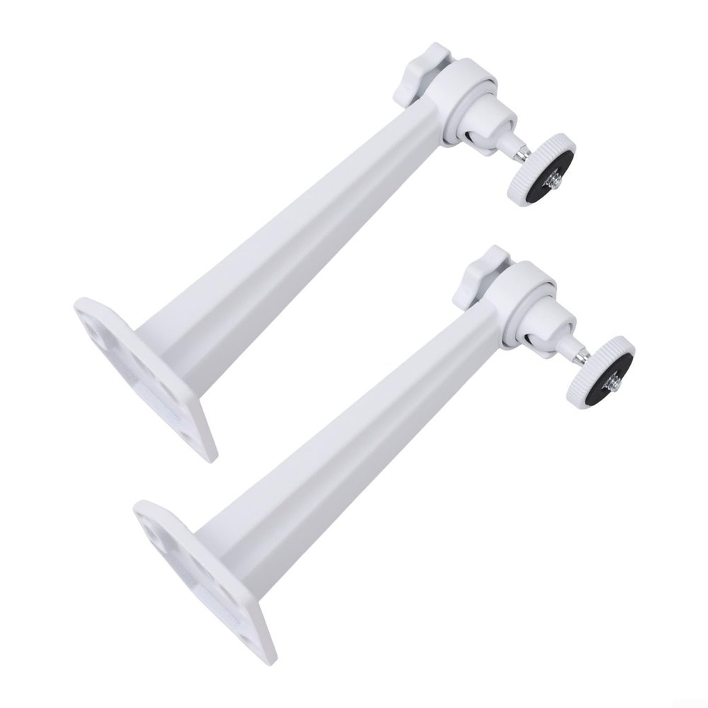 Ehlivhall 360 Degree Adjustable Security Camera Metal Wall Mount Bracket Indoor Outdoor Ceiling Mounting for Arlo Pro 2 3 CCTV Dome Surveillance Camera with Aluminum Alloy Construction White 2 Pack
