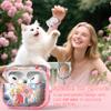 MHYALUDO for AirPods Pro 2 Case with Cleaning Kit, Cute Cat Ear Print Design & Cute Buckle for Girls, Phone Holder & Top Safe Lock Buckle Design for AirPods Pro 2nd/1st Gen case, Clear Flowers view 3
