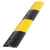 1-Channel Cable Cover, Rubber Cord Cover for Floor, Deceleration Ramp, Yellow and Black Speed Bumps Heavy Duty 22046 Lbs for Residential Areas Garages Gardens(100x15x3cm/39x6x1.2in) view 1
