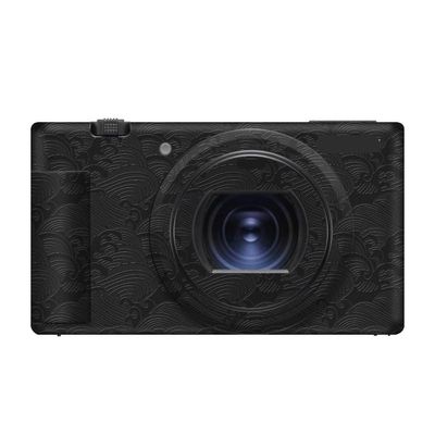 Anti-Scratch Camera Skin Wrap Sticker Coat Vinyl Protective Film Body Protector Decals Cover for Sony ZV-1 II Mark II(Wave Black)