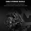 Tactical Headset with Boom Mic, Noise Cancelling Headphones, for Shooting Hunting Communication(Green) view 3