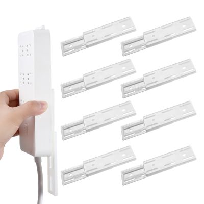 8 PCS Power Strip Holder, Self Adhesive Socket Holder Punch-Free Wall Mounted Power Strip Socket Desktop Fixer Bracket Stand for Home Office Cable Management