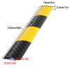 1-Channel Cable Cover, Rubber Cord Cover for Floor, Deceleration Ramp, Yellow and Black Speed Bumps Heavy Duty 22046 Lbs for Residential Areas Garages Gardens(100x10x2.5cm/39x4x1in) view 2