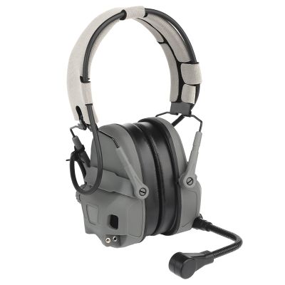 Retractable and Foldable Tactical Headset, Airsoft Hunting Headphone, for Military and Outdoor Adventures(Gray)