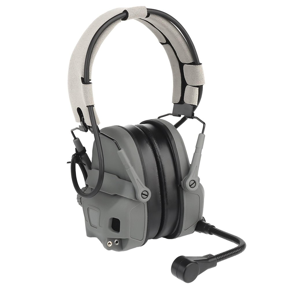 Retractable and Foldable Tactical Headset, Airsoft Hunting Headphone, for Military and Outdoor Adventures(Gray)