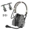 Retractable and Foldable Tactical Headset, Airsoft Hunting Headphone, for Military and Outdoor Adventures(Gray) view 2
