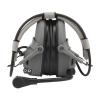 Retractable and Foldable Tactical Headset, Airsoft Hunting Headphone, for Military and Outdoor Adventures(Gray) view 3