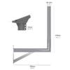 Starlink Mount Gen 3 Standard Wall Mount with Pipe Adapter 20 Tilted | Stainless Steel Heavy-Duty L-Pole with Hardware Kit view 4