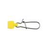 Aqua-Clear, Braid Resistant Fish Finder Rig Slide, Size #6 Duo Lock Snap for Surf Fishing Gear & Catfish Rigs, High Visibility Yellow Sinker Slide, 5 pc view 1