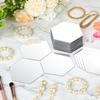 36 pcs Art Wall Decoration Hexagonal Sticker Set, DIY 3D Mirror Wall Stickers, Self-Adhesive Home Decorations, Suitable for Stylish Interior Wall Design. (S) view 1