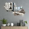 36 pcs Art Wall Decoration Hexagonal Sticker Set, DIY 3D Mirror Wall Stickers, Self-Adhesive Home Decorations, Suitable for Stylish Interior Wall Design. (S) view 3