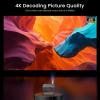 2000 ANSI Official Licensed Google TV Outdoor Projector 4K Decoding, Smart Projector with Wifi and Bluetooth, Auto Focus, Dolby Sound, Built-in Apps, HAPPRUN Indoor Home Theater with 270 Stand view 3