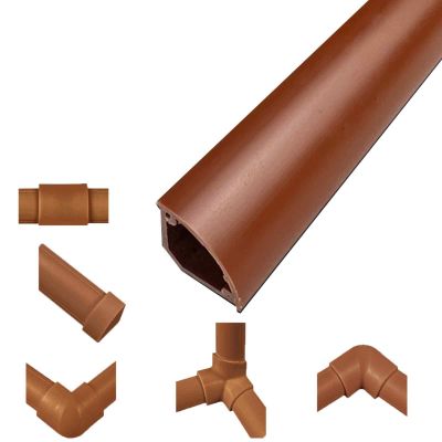 Cable Protector PVC, Corner Cord Cover, Cable Hider Self-Adhesive, Flexible Electrical Wire Cover to Organize and Protect Wire, for Home and Office(Brown,1.2cm/0.5in)