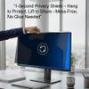 GlanceGuard 2-Pack 22 Hanging Privacy Screen Protector for Monitor, Fits 2122 Frameless, 28+ Full Privacy, 87% Blue Light & 97% UV Block, Instant Setup, Eye & Data Protection for Office view 3
