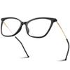 VISOONE Oversized Cat Eye Blue Light Blocking Glasses for Women Large Cute Lightweight Eyeglasses Metal Frame Calina view 1