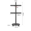 37-75 Inch TV Mount - TV Computer Monitor Horizontal and Vertical Rotating Bracket Floor Mobile Cart Live Video Business Meeting Rack with Goods (Black) view 3