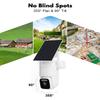 4G LTE Cellular Solar Security Cameras Wireless Outdoor, No WiFi Needed & 25W Solar Panel, 4 Cam Kit, 2K Color Night Vision, Human Tracking, 2-Way Talk, Ideal for Farm, Ranch, Jobsite, Vacation Home view 2