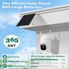 4G LTE Cellular Solar Security Cameras Wireless Outdoor, No WiFi Needed & 25W Solar Panel, 4 Cam Kit, 2K Color Night Vision, Human Tracking, 2-Way Talk, Ideal for Farm, Ranch, Jobsite, Vacation Home view 3