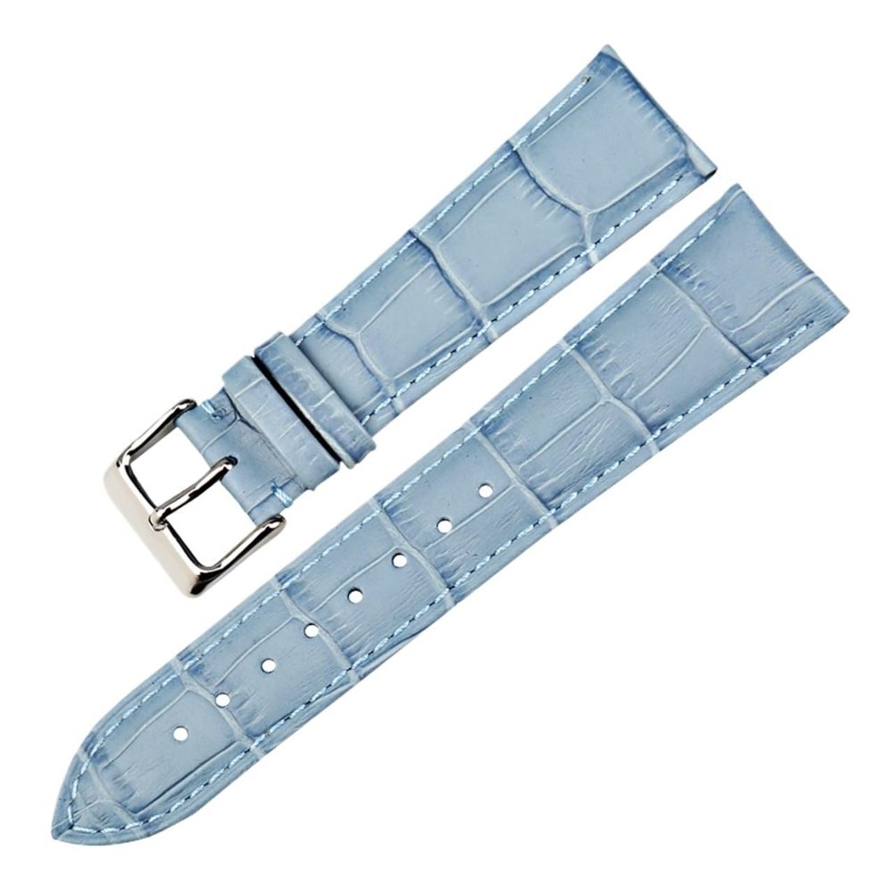 HMFang Watch Accessories 16mm 18mm 20mm 22mm Watch Band Genuine Leather Watch Strap Fashion Green Compatible With Gucci Women Watchbands(Blue,18mm)