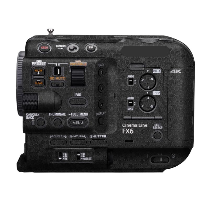 Camera Cover Skin Sticker for Sony FX6 Camera Protector Film Skin Anti-Scratch Protective Decoration FX 6(Honeycomb Black)
