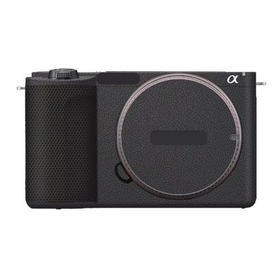 Anti-Scratch Vinyl Wrap Camera Skin for Sony ZV-E10 II Cartoon Film Body Protector Coat Photography Accessories Sticker E10 Mark II(Leather Black)