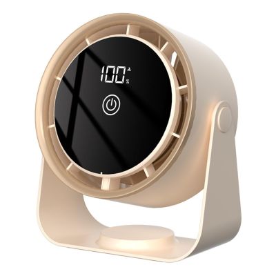 REWPDLCMR Portable USB Small Fan, 6-Blade brushless Motor, 100 Speed Wind Speed Adjustment, Touch Control, Desktop Handheld Dual-use