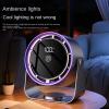 REWPDLCMR Portable USB Small Fan, 6-Blade brushless Motor, 100 Speed Wind Speed Adjustment, Touch Control, Desktop Handheld Dual-use view 3