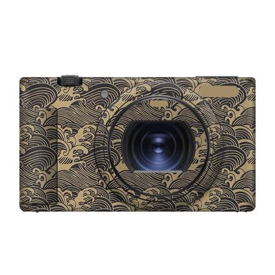 Anti-Scratch Camera Skin Wrap Sticker Coat Vinyl Protective Film Body Protector Decals Cover for Sony ZV-1 II Mark II(Wave Gold)