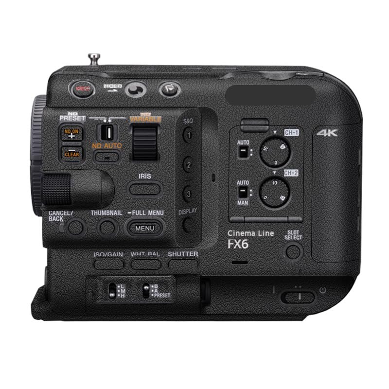 Camera Cover Skin Sticker for Sony FX6 Camera Protector Film Skin Anti-Scratch Protective Decoration FX 6(Leather Black)
