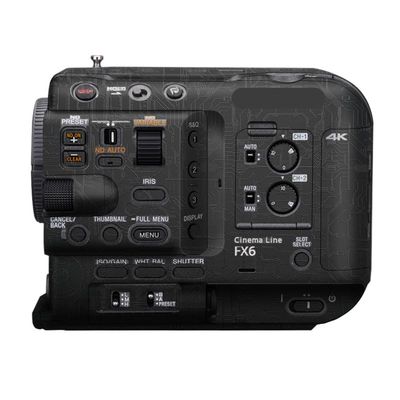 Camera Cover Skin Sticker for Sony FX6 Camera Protector Film Skin Anti-Scratch Protective Decoration FX 6(Circuit Black)