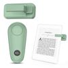 GEKVIVE RF Remote Control Page Turner for Kindle Paperwhite Scribe Accessories, Page Turner Clicker for iPad Tablets Reading Novels Taking, Phone Camera Video Record Triggers Remote, Green view 1