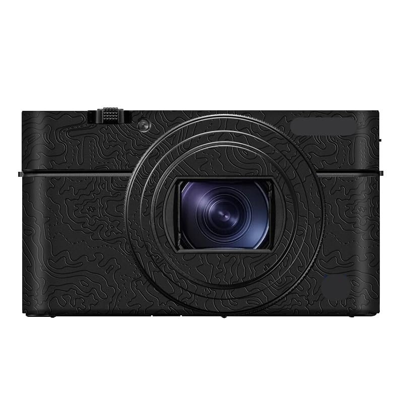 Camera Body Sticker Protective Skin Film Skin Accessories for Sony RX100 V RX100 IV Vinyl Wrap Decals RX100M4 RX100M5 RX100M5A(Contour Black Glossy)
