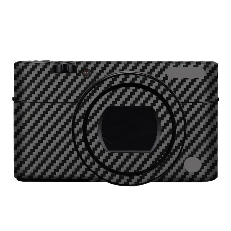 Camera Body Sticker Protective Skin Film Skin Accessories for Sony RX100 V RX100 IV Vinyl Wrap Decals RX100M4 RX100M5 RX100M5A(Carbon Fiber Black)