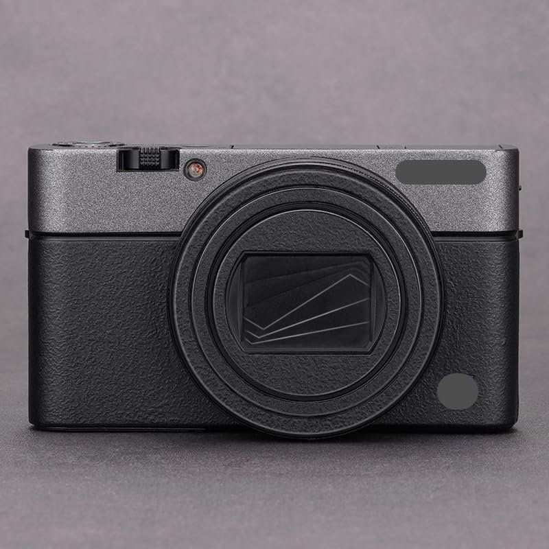 Camera Body Sticker Protective Skin Film Skin Accessories for Sony RX100 V RX100 IV Vinyl Wrap Decals RX100M4 RX100M5 RX100M5A(Deep Grey+Frosted Black)